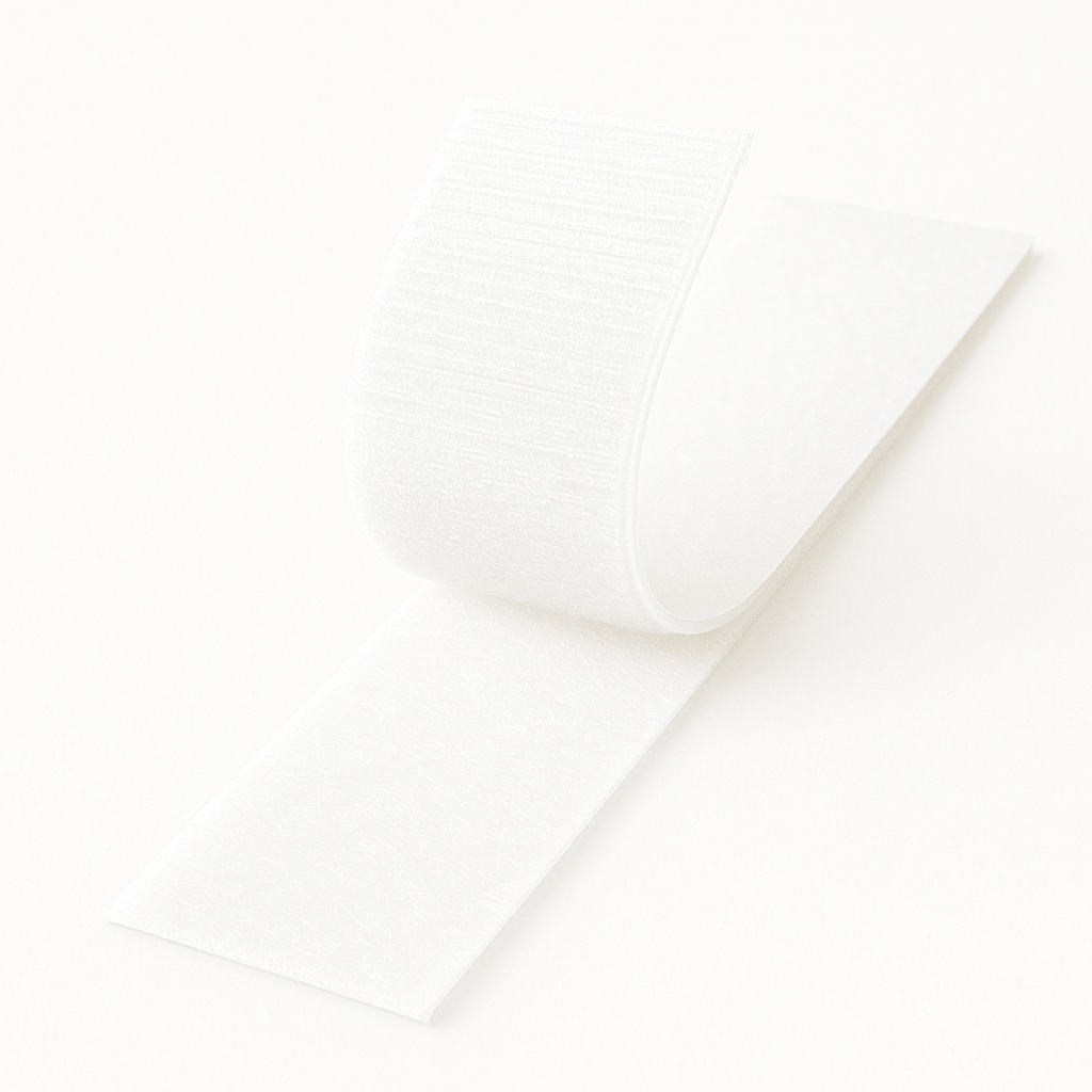 Klittenband zelfklevende strip wit