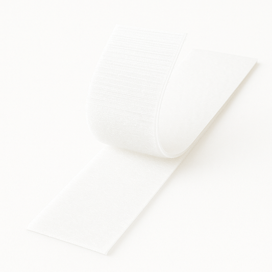 Klittenband zelfklevende strip wit