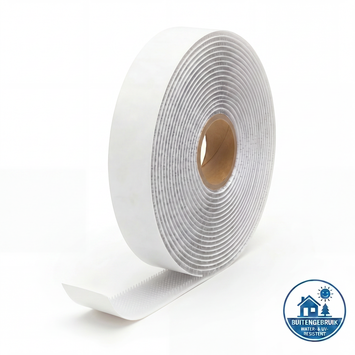 Haakband Zelfklevend voor Buiten - Acryl 16mm op rol - Wit