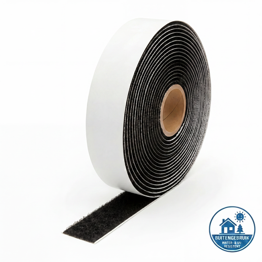 Lusband Zelfklevend voor Buiten - Acryl 16mm op rol - Zwart
