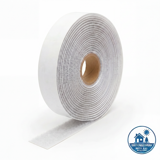 Lusband Zelfklevend voor Buiten - Acryl 16mm op rol - Wit